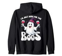 Cappello Divertente per Halloween con Scritta «I'm Just Here for The Boos Ghost Witches» Felpa con Cappuccio
