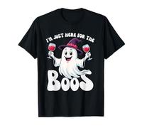 Cappello Divertente per Halloween con Scritta «I'm Just Here for The Boos Ghost Witches» Maglietta