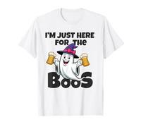 Cappello Divertente per Halloween con Scritta «I'm Just Here for The Boos Ghost Witches» Maglietta