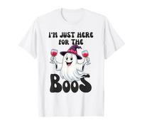 Cappello Divertente per Halloween con Scritta «I'm Just Here for The Boos Ghost Witches» Maglietta