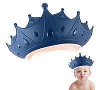Cappello Doccia Bambini, Doccia Cap per Bambino,Visiera Doccia Bambini,Cuffia da Doccia In Morbido Silicone,Cappello da Doccia per Bambini Regolabile,Prevenire l'Acqua Flusso Verso Occhi e Viso, Blu