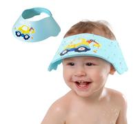 Cappello doccia per bambini, visiera da bagno in EVA morbida con chiusura in velcro regolabile, cuffia da doccia per bambini, protegge gli occhi, il naso e le orecchie dall'acqua e dallo shampoo, per