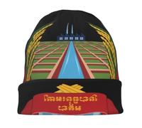 Cappello Docker Uomo Donna Democrazia Cambogianaemblema Nazionale Beanie in Denim Senza Visiera Stile Marinaio Retro Regolabile per Sport E Ciclismo