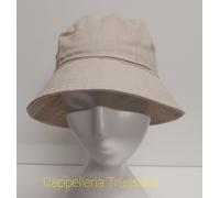CAPPELLO DONNA CLOCHE PESCATORE ESTIVO LINO COTONE BEIGE LEGGERO