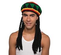 Cappello dreadlock da donna, parrucca nera con dreadlock, parrucca per feste, teatro, carnevale, cosplay, Halloween, concerti