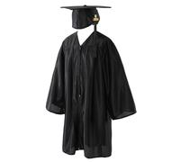 Cappello e abito da laurea in età prescolare | Set di laurea per bambini | 2024 Comoda vestaglia per coro, asilo universale e scuola materna, Nero 27, Refer to description