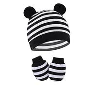 Cappello E Guanti Da Bambino Set Per Ragazzo Da Ragazzo 0-3-6 M Maghi Antigelli Traspiranti Capo Cranio Per Capo Doccia Appena Nata Guanti Senza Scratch Cotone Regolabile