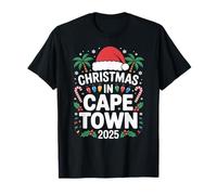 Cappello e luci di Babbo Natale Tropicale, Natale a Città del Capo 2025 Maglietta