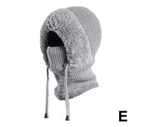 Cappello e sciarpa antivento invernale 3 in 1 da donna, scaldacollo lavorato a m
