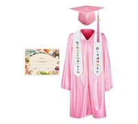 Cappello E Toga Per Laurea Bambini, Abbigliamento Per La Festa Di Fine Asilo Con Scritta Complimenti, Completo Fotografico per Laurea Asilo 2025 Bambini dai 5 ai 13 Anni
