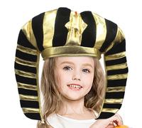 Cappello Egiziano King Tut - Cappello In Costume Nero E Oro Unisex Per Halloween, Cosplay E Feste | Tesoro Del Morbido Per Bambini E Adulti | Ottimo Per Eventi Scolastici E Giochi Storici Di R