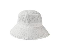 Cappello estivo da donna 2026 un piccolo cappello da pescatore in pizzo con un unico elegante cappello da bacino di perle casual protezione solare cappello di paglia