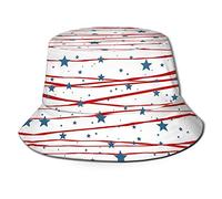 Cappello Estivo da Pescatore,Anti UV Spiaggia Cappellino Stars And Stripes American Flag Tesa Larga Estate Cappello per Trekking Pesca Viaggi