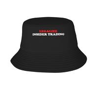 Cappello Estivo da Pescatore attività, Pieghevole Cappello da Pesca Legalize Insider Trading Moda Bucket Hat per Uomo, Primavera