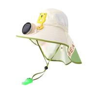Cappello estivo per bambini, design a cartoni animati, simpatico cappello da sole per ragazzi e ragazze, protezione solare all'aperto, collo sciallo, ventilatore di carica, cappello da sole con