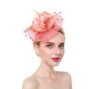 Cappello Fascinator portapillole a fiori for Tea Party Donna Piume Velo Fascia for capelli in rete con fermaglio for capelli (Color : HA5328-9, Size : Einheitsgre)