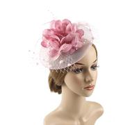 Cappello Fascinator portapillole a fiori for Tea Party Donna Piume Velo Fascia for capelli in rete con fermaglio for capelli (Color : HA5328-17, Size : Einheitsgre)