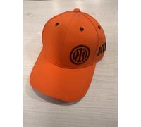 Cappello Fc Inter Visiera Cotone Ricamato Originale Ufficiale Arancione Serpente