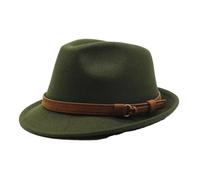 Cappello Fedora da donna a tesa corta, tinta unita, classico, jazz, feltro, casual, fedora, feste, cappelli formali, Esercito En8, Taglia unica