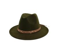 Cappello Fedora da donna vintage a tesa larga Jazz Fedora Cappello Panama Cappello Fedora Cappello Festa Matrimonio Chiesa Caps, Esercito En8, L