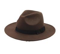 Cappello Fedora in feltro da donna e uomo, a tesa larga, con fiocco | Cappello Fedora dal design senza tempo per uomo e donna, ideale da abbinare a cappotti, abiti, jeans e eleganti abiti per il