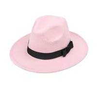 Cappello Fedora in feltro da donna e uomo, a tesa larga, con fiocco | Cappello Fedora dal design senza tempo per uomo e donna, ideale da abbinare a cappotti, abiti, jeans e eleganti abiti per il
