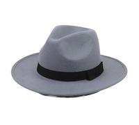 Cappello Fedora in feltro da donna e uomo, a tesa larga, con fiocco | Cappello Fedora dal design senza tempo per uomo e donna, ideale da abbinare a cappotti, abiti, jeans e eleganti abiti per il
