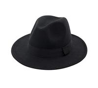 Cappello Fedora per Uomini e Donne, a Tesa Larga, Cappello Rancher con Nastro, Panama, alla Moda, Vintage, per Matrimoni, Cerimonie, Chiesa, Trilby, Cappello da Gentiluomo per Uomo, Accessori per