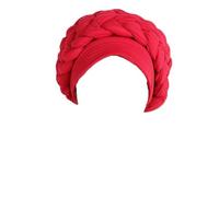 Cappello Femminile, Cappello Turbante da Donna, Fascia for Capelli, Hijab, Multicolore(Red)
