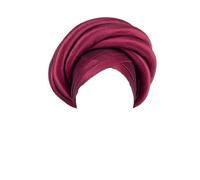 Cappello Femminile, Hijab Turbante Berretto for Donna Festa Matrimonio Multicolore(Wine Red)