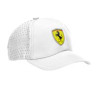 CAPPELLO FERRARI BIANCO LOGO - taglia unica uomo donna ORIGINALE 100% poliestere