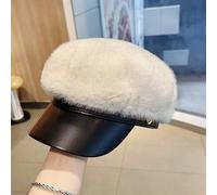 Cappello Flat In Ecopelo Da Donna Invernale Casual Fluffy Newsboy
