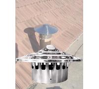 Cappello for camino antipioggia, copertura for canna fumaria in acciaio inox con protezione anti-uccelli, cappa di ventilazione resistente alle intemperie for tubi di stufe a legna(12cm/4.68in)