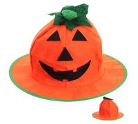 Cappello Forma di Zucca in Velluto, Atmosfera di Halloween per Bambina | Tocco Morbido e Leggero, Tema Classico, per Mascherata e Dolcetto o Scherzetto