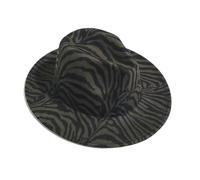 Cappello formale Fedoras da donna, unisex, a tesa larga, in feltro, stile jazz, Esercito En8, L