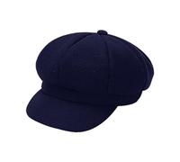 Cappello francese per ragazzi e donne, per autunno e inverno, caldo, alla moda, in lana, berretto da pittore, cappello a cupola, con bottoni, Marina Militare, Taglia unica