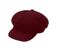 Cappello francese per ragazzi e donne, per autunno e inverno, caldo, alla moda, in lana, berretto da pittore, cappello a cupola, con bottoni, Rd1., Taglia unica