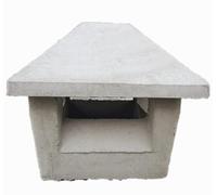 Cappello Fumaiolo Comignolo con Base Quadrata 35x35 grigio in Cemento
