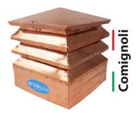 Cappello Fumaiolo Comignolo Mod. Sicurello x Canne Fumarie Con Base Rettangolare