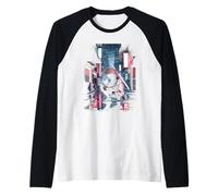 Cappello Giapponese Samurai Ronin Ukiyo-E Art Japan Street Style Maglia con Maniche Raglan