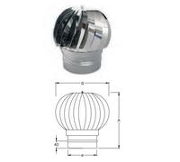 CAPPELLO GIREVOLE acciaio inox canna fumaria monoparete
