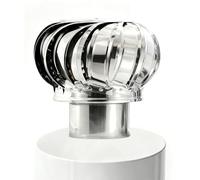 Cappello Girevole per Camini in Acciaio Inox, 100 110 150 200 250 mm Comignolo Antivento e Antipioggia, Copertura per Camino per Espellere L'aria Viziata Dagli Ambienti Interni(100 mm)
