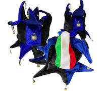 Cappello Giullare FC Internazionale Cappello Inter Calcio con Campanelli One Size | 2 Modelli | Prodotto Ufficiale PS 13904