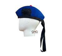 Cappello Glengarry Blu Reale Scozzese In Lana Per Piper Cappello Militare Kilt