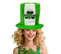 Cappello Happy St Patrick's Day, Verde e Bianco con Trifoglio Ricamato