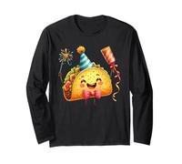 Cappello Happy Taco Party Sparkler Celebration Maglia a Manica