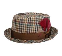 Cappello Houndstooth Pork Pie by Alfonso DEste beige-marrone M (56-57 cm)