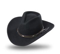 Cappello hut western hat in feltro Stars & Stripes Dallas black