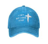 Cappello I Can't But I Know An Guy Jesus Cross Christianty Regolabile Cappellino per Uomo Stile Streetwear Cappellino Sport per Ciclismo Donna Adulto