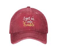 Cappello I Get Us Into Trouble Regolabile Retro Cappello Hiphop Semplice Berretto Uomo per Donna Uomo Corsa